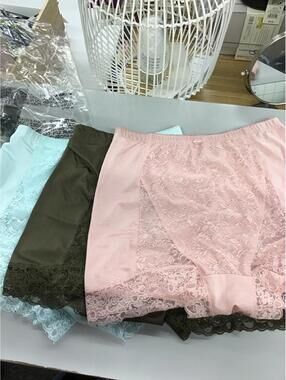 Rhonda shear pin up briefs 3 pack size 3X new HSN ruched high rise lace